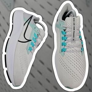 Nike Air Zoom Pegasus 38 Womens 9.5 White Aurora Green Running Sneakers Shoes